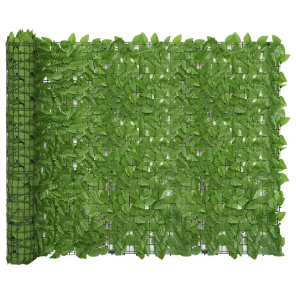 Balcony Screen with Green Leaves 600×150 cm