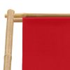 Deck Chair Bamboo and Canvas – Red