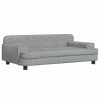 Kids Sofa Velvet – 90x53x30 cm, Light Grey