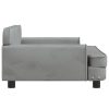 Kids Sofa Velvet – 90x53x30 cm, Light Grey