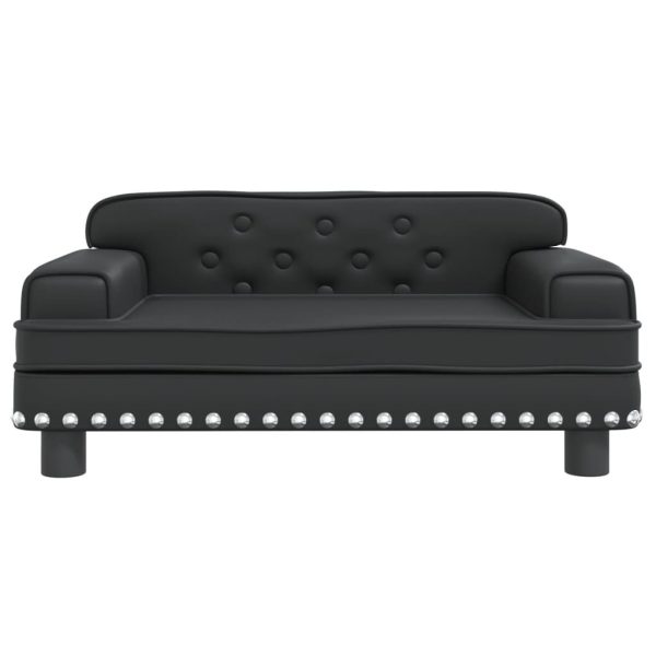 Kids Sofa Black 70x45x30 cm Faux Leather