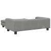 Kids Sofa with Footstool Light Grey 100x50x30 cm Velvet