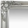 Wall Mirror Baroque Style 40×40 cm Silver