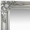 Wall Mirror Baroque Style 50×80 cm Silver