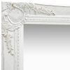Wall Mirror Baroque Style 50×120 cm White