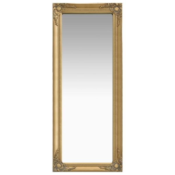 Wall Mirror Baroque Style 50×120 cm Gold