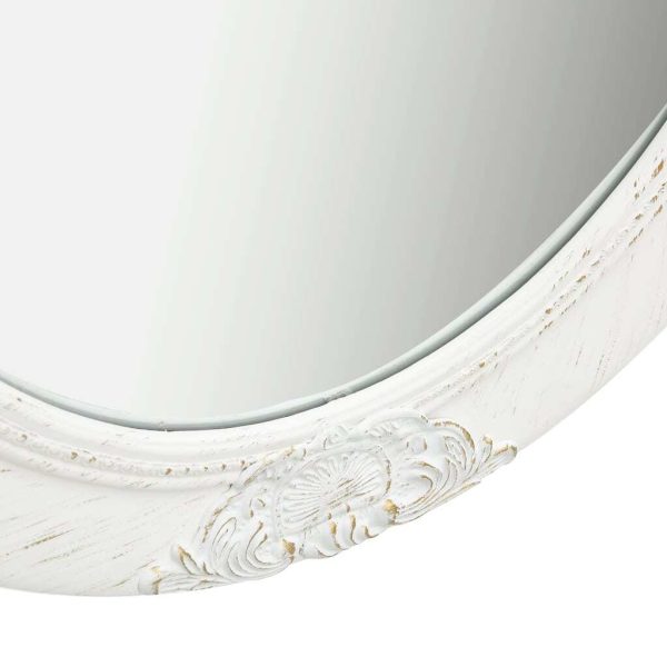 Wall Mirror Baroque Style 50×60 cm White