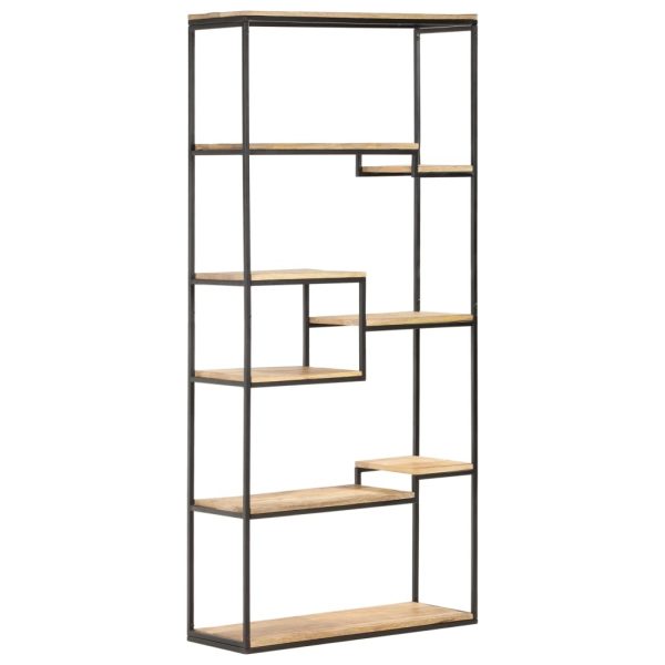 Bookcase 80x30x180 cm – Rough Mango Wood
