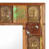 Mirror with Buddha Cladding 80×50 cm Solid Reclaimed Wood