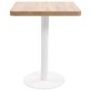 Bistro Table MDF – 60×60 cm, Light Brown and White