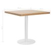 Bistro Table MDF – 80×80 cm, Light Brown and White