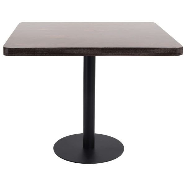 Bistro Table MDF – 80×80 cm, Dark Brown