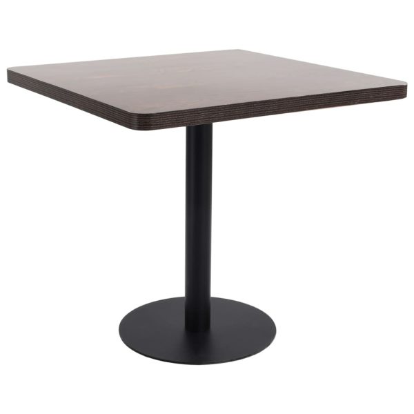 Bistro Table MDF – 80×80 cm, Dark Brown