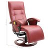 Massage Chair Faux Leather – Wine Red