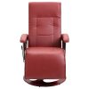 Massage Chair Faux Leather – Wine Red