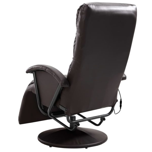 TV Massage Recliner Faux Leather – Brown