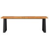 Bench with Live Edge Solid Wood Acacia – 140 cm