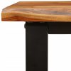 Bench with Live Edge Solid Wood Acacia – 140 cm