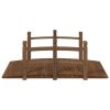 Garden Bridge with Railings 150x67x56cm Solid Wood Spruce