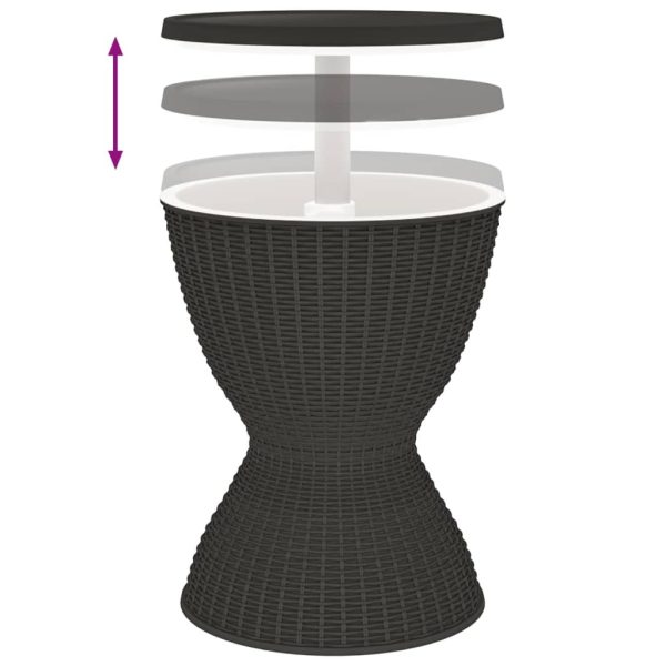 3-in-1 Ice Cooler Table Polypropylene – Black