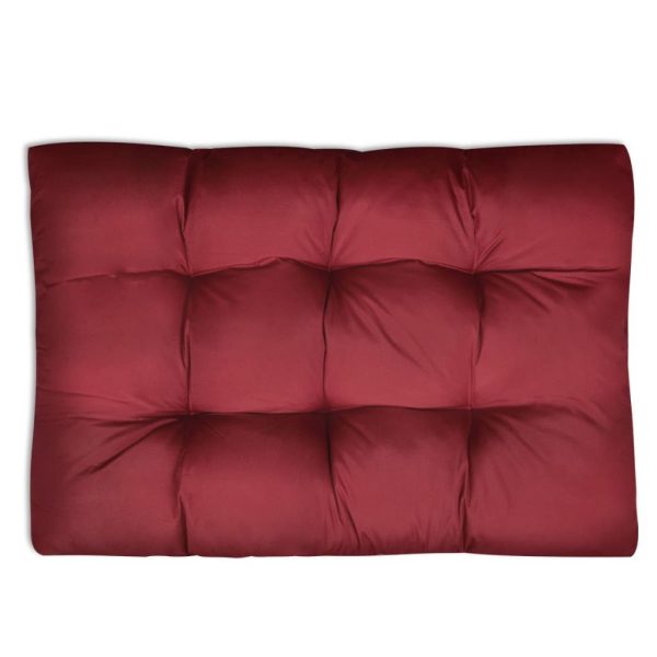 Wine Red Upholstered Seat Cushion 120 x 80 x 10 cm