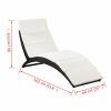 Folding Sun Lounger with Cushion Poly Rattan – Black and White