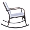 Outdoor Rocking Chair Poly Rattan – Brown