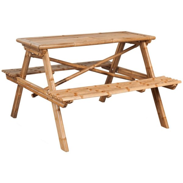 Picnic Table 120x120x78 cm Bamboo