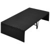 Garden Bed with Canopy 190×130 cm Poly Rattan – Black