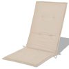 Garden Chair Cushions 4 pcs Cream 120x50x3 cm