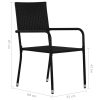 Outdoor Dining Chairs Poly Rattan – Black, 2