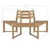 Tree Bench Half-hexagonal 160 cm Solid Acacia Wood