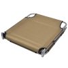 Folding Sun Lounger with Head Cushion Powder-coated Steel – Taupe