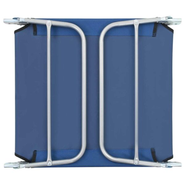 Folding Sun Loungers 2 pcs Steel and Fabric – Dark Blue