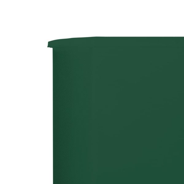 6-panel Wind Screen Fabric 800×80 cm Green