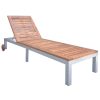 Sun Lounger Solid Acacia Wood – Single