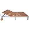 Sun Lounger Solid Acacia Wood – Double