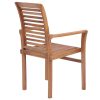 Stacking Dining Chairs Solid Teak – 2