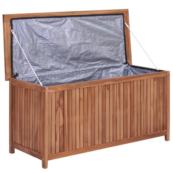 Garden Storage Box 120x50x58 cm Solid Teak Wood