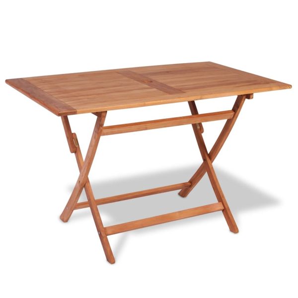 Folding Garden Table 120x70x75 cm Solid Wood Teak