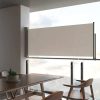 Patio Retractable Side Awning 100 x 300 cm Cream