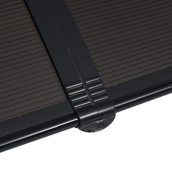 Door Canopy Black 240×100 cm PC