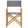 Director’s Chair Solid Acacia Wood – Dark Grey, 2
