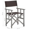 Director’s Chair Solid Acacia Wood – Black, 2
