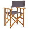Director’s Chair Solid Acacia Wood – Dark Grey, 1