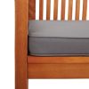 2-Seater Garden Bench with Cushion Solid Acacia Wood – 150 cm, Dark Grey