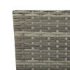 Garden Bench with Cushions 176 cm Poly Rattan – Grey
