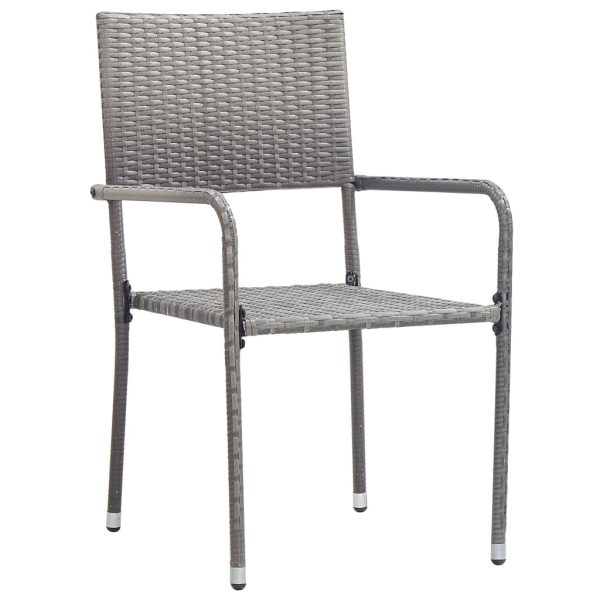 Outdoor Dining Chairs Poly Rattan – Anthracite, 2