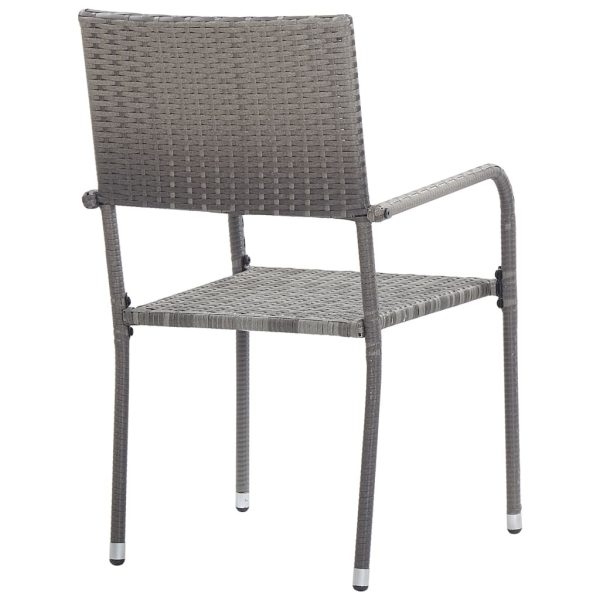 Outdoor Dining Chairs Poly Rattan – Anthracite, 2
