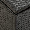 Garden Storage Box Poly Rattan 100x50x50 cm Black